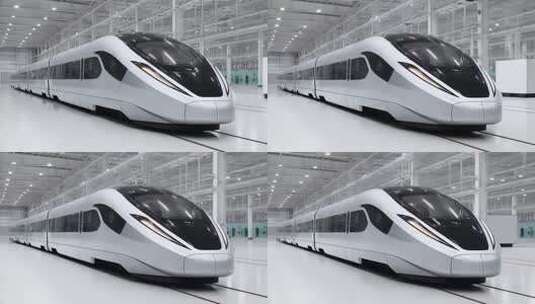 先进高速列车展示未来交通运输技术高清在线视频素材下载