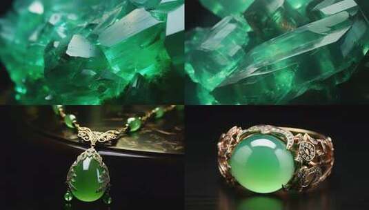 翡翠玉石饰品高清在线视频素材下载