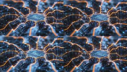 科技感粒子光效网络线路画面高清在线视频素材下载