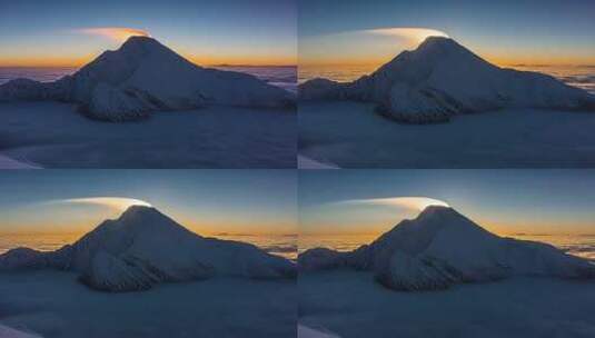 雪山云海日出景观高清在线视频素材下载