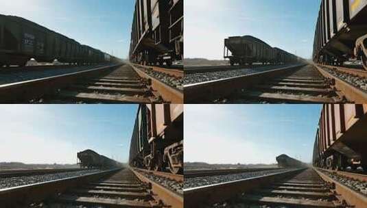 货运火车工业交通运输视频高清在线视频素材下载