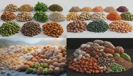 干果开心果夏威夷果高清在线视频素材下载