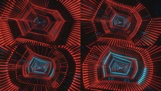 红色动感隧道背景素材高清在线视频素材下载