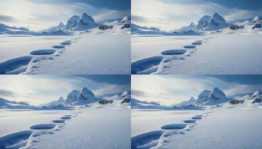 雪山雪景雪地素材高清在线视频素材下载