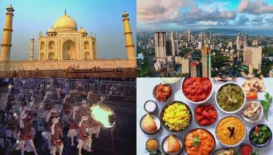 印度城市 人文 风光 美食 民俗素材合集高清在线视频素材下载