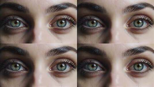女性眼睛微距特写素材高清在线视频素材下载