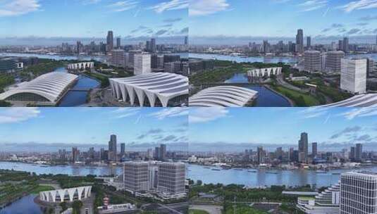 上海前滩 东方体育中心高清在线视频素材下载