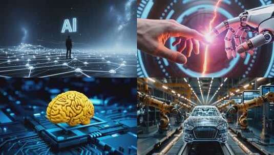 ai人工智能科技创新机器人未来科技发展a高清在线视频素材下载