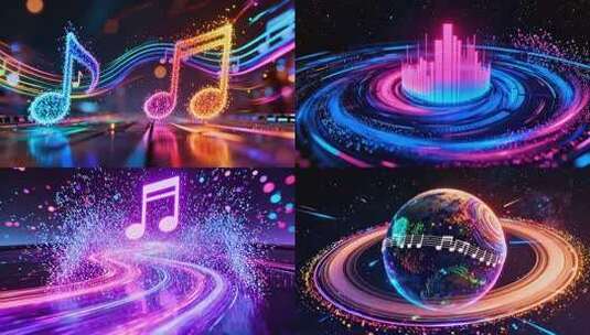 炫彩节奏律动音乐狂欢 动感动态背景高清在线视频素材下载