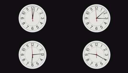白色圆形时钟特写高清在线视频素材下载
