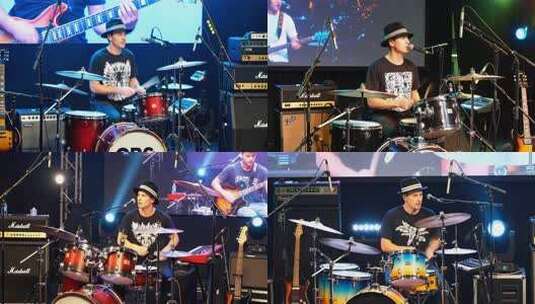 乐队现场演奏表演素材高清在线视频素材下载