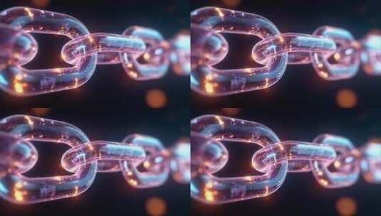 科技感十足的透明水晶区块链高清在线视频素材下载