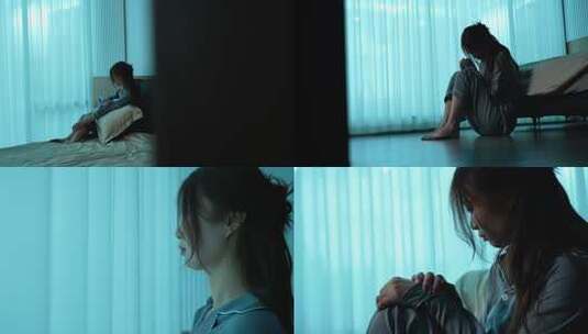 悲伤失落情绪的女人高清在线视频素材下载