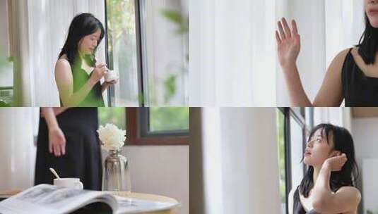 女生休闲下午美好时光高清在线视频素材下载