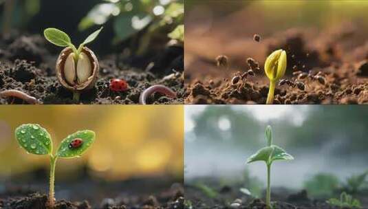 破土而出的生命力合集高清在线视频素材下载