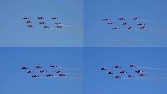 空军战机空中表演高清在线视频素材下载