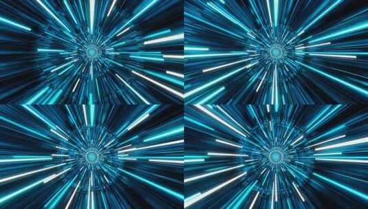 科技感蓝色隧道穿梭背景高清在线视频素材下载