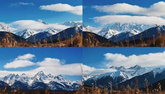 雪山自然风光全景高清在线视频素材下载