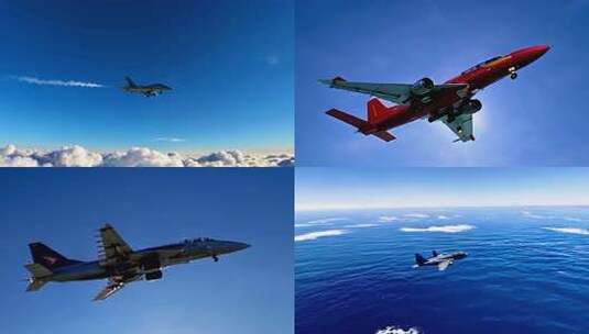 中国空军战斗机军事飞机ai素材原创歼高清在线视频素材下载