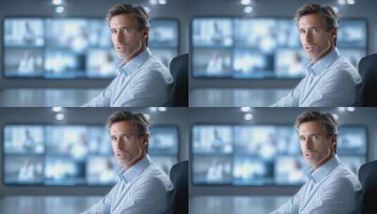 商务人士视频会议场景沟通交流高清在线视频素材下载