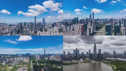 深圳CBD城市建筑全景高清在线视频素材下载