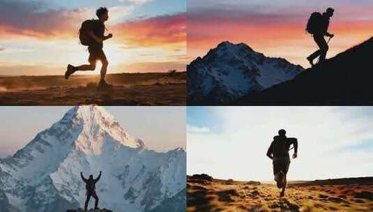 震撼大气企业片头开场视频奔跑拼搏前行动画高清在线视频素材下载