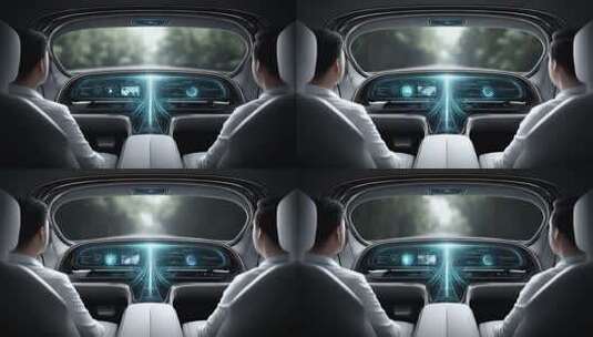 未来智能汽车内部空间科技感十足高清在线视频素材下载