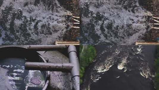 工业工厂废水排放污染环境生态高清在线视频素材下载