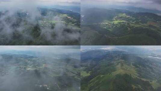 阿勒泰穿云镜头大自然光影云南凤龙山高清在线视频素材下载