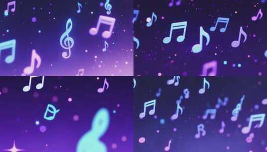 动感音符音乐背景素材高清在线视频素材下载