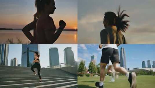 跑步运动健身锻炼身体体育运动员ai素材原高清在线视频素材下载