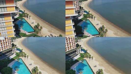 惠州小径湾海滨沙滩航拍0183_D高清在线视频素材下载