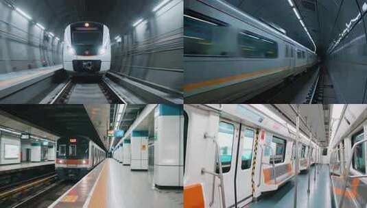 现代城市地铁轨道交通高清在线视频素材下载