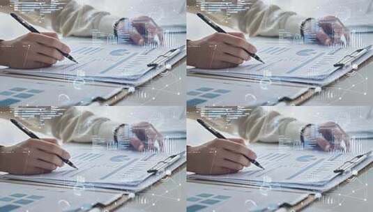 商务人士数据报表分析金融办公视频高清在线视频素材下载