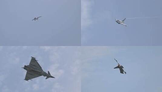 4K稳定：英国空军台风战斗机高清在线视频素材下载