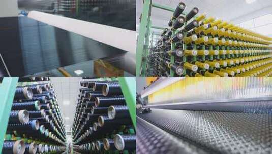 织布机，纺织业，轻工业，服装厂高清在线视频素材下载