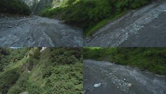 【4K50帧】川西国道山谷溪流流淌FPV高清在线视频素材下载