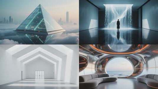 高端地产概念广告建筑光影高清在线视频素材下载