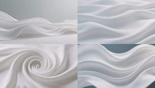 白色布料丝绸动态背景高清在线视频素材下载