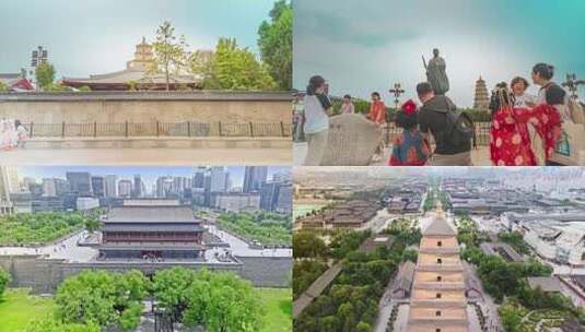 西安城市延时摄影高清在线视频素材下载