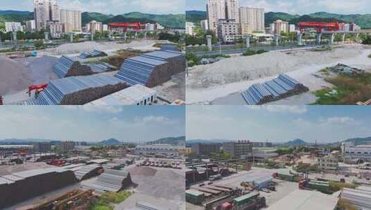 预应力混凝土管桩 建筑物地基 地基建设高清在线视频素材下载