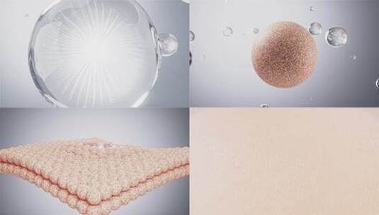 护肤精华祛斑美白修复皮肤斑点动画高清在线视频素材下载