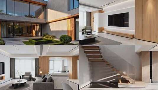 时尚简约高端住宅 现代简约家居空间设计高清在线视频素材下载