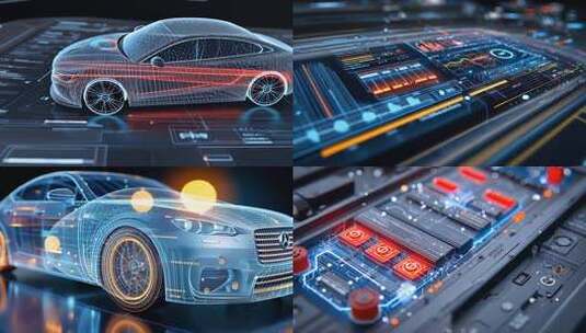 新能源汽车设计蓝图 纯电电力核心技术架构高清在线视频素材下载