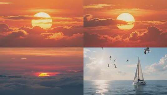 日出延时云海日落太阳升起朝阳夕阳ai素材高清在线视频素材下载