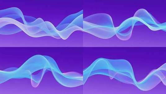 紫色背景蓝色动感波浪动画高清在线视频素材下载