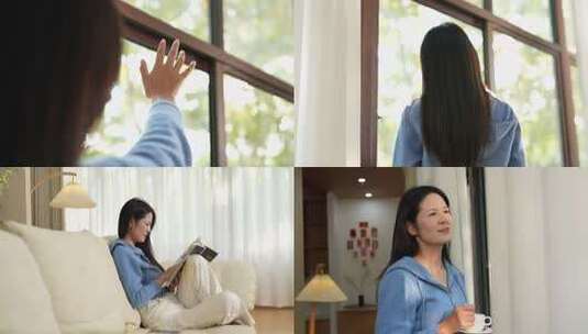 逆光小清新触摸阳光高清在线视频素材下载