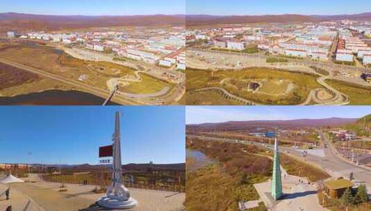 根河 中国冷极航拍高清在线视频素材下载