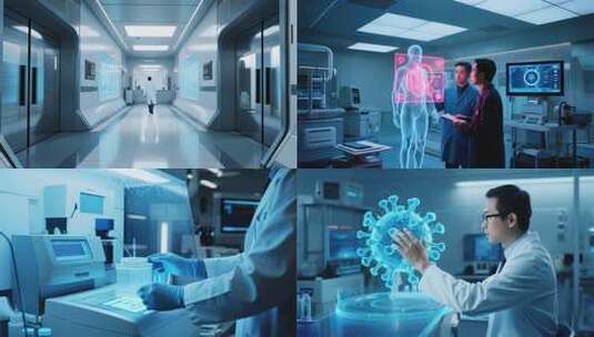 智慧医疗医疗科技医学未来健康AI医疗医院高清在线视频素材下载