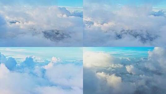 航拍深圳高空俯瞰云海景观高清在线视频素材下载